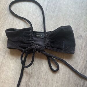 Indah black bralette top